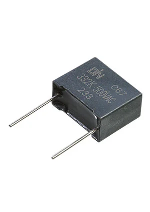 DIN C673323KEDKY2CAA00, Y1 конденсатор 3.3нФ 500В ac 10% Р=15мм 18х14.5х8.5 аналог B81123C1332M000
