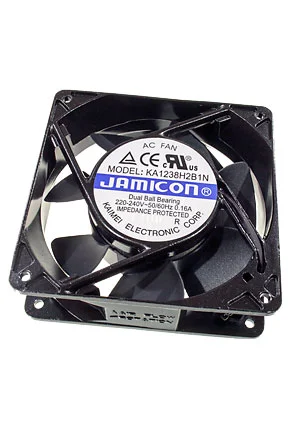 JAMICON KA1238H2B1N, вентилятор 220В клеммы 120х120х38мм подшипник качения