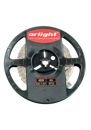 ARL RT 2-5000 12V YELLOW, 2x, св. диод. лента желтая  3528, 120 LED, LUX  (1 м)