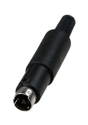 Без товарного знака 1-430, разъем mini DIN 5 контактов штекер пластик на кабель