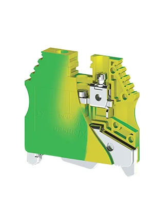 Klemsan 334120, Клеммник на DIN-рейку 4 мм.кв., (земля); AVK2,5/4T