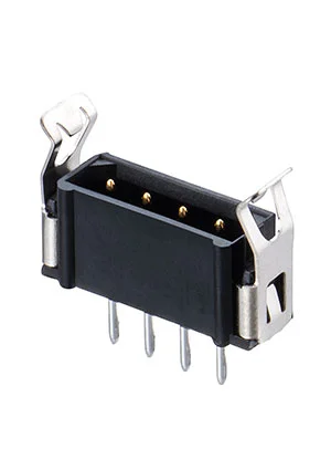 Harwin M80-8770422, разъем на плату с защелками 4 контакта шаг 2мм