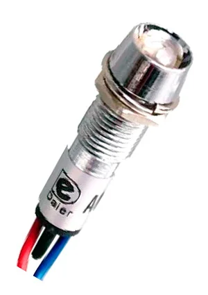 Daier N-XD8-1W-R, Лампа неоновая с держателем красная 24VDC