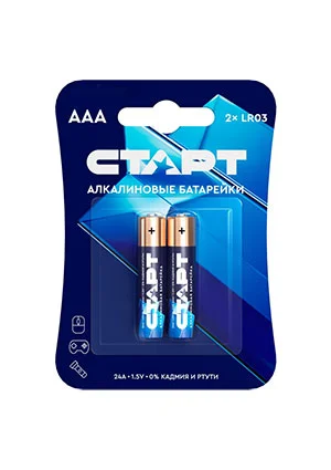 Старт LR03-BL2 BLUE, батарейки AAA упаковка 2 шт