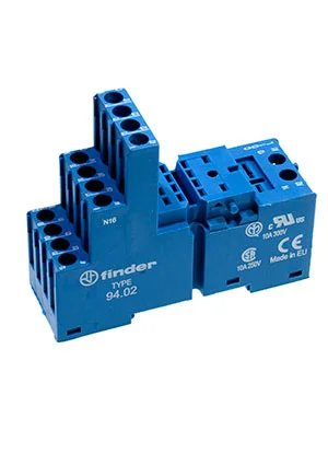 Finder 94.02SMA, Розетка винтовая (с зажимной клетью) для реле 55.32, таймера 85.02; применяются модули 86.