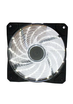 EVERCOOL CLR12025LL12SA-WH, вентилятор 120*120*25мм 12В с подсветкой белый, подшипник скольжения, 1700 об/мин
