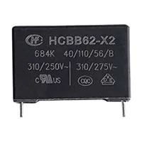 HONGFA HCBB62X2/Q3475KF0C000, Конденсатор, шаг 37.5, 310 V, 4.7мкФ