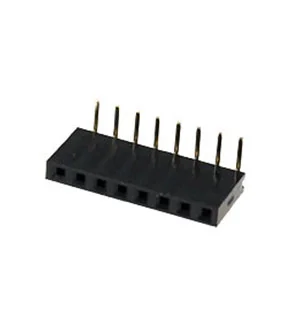 NXU PBS-14R, гнездо на плату шаг 2.54мм 1x14 угловое (114-A-SR14G)