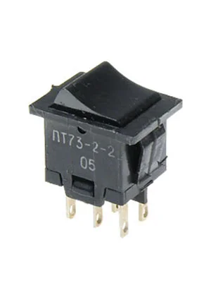 СЗР ПТ73-2-2, переключатель клавишный(корп.черный/клавиша черн.