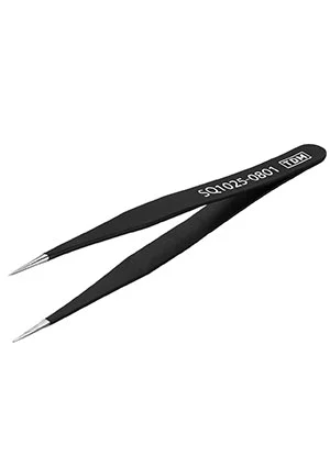 TDM electric SQ1025-0801, Пинцет антистатический прямой 122мм, острое жало