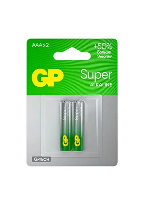 GP Batteries GP 24AA21-2CRSBC2, Батарейки ААA 2 шт. на блистере Super Alkaline G-Tech