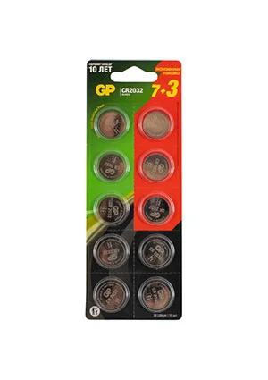 GP Batteries GP CR2032-7/3-2CR10, Батарейка GP Lithium CR2032, отрывной блистер