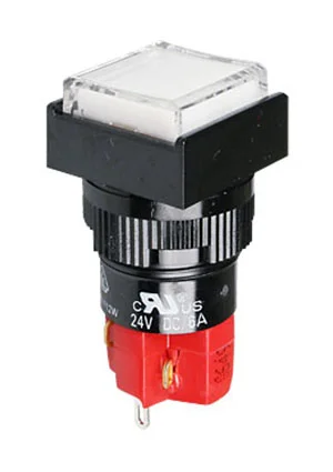 DECA D16LMS1-1ABKW, кнопка без фиксации с LED подсветкой 250В 5А