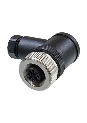 Кипприбор M12-4F.PL, Кабельный угловой разъем M12 розетка 4 pin, 48VAC/DC