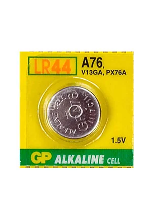 GP Batteries A76  LR44, батарейка GP A76, диск MnZn ( LR44 ), 1 шт.