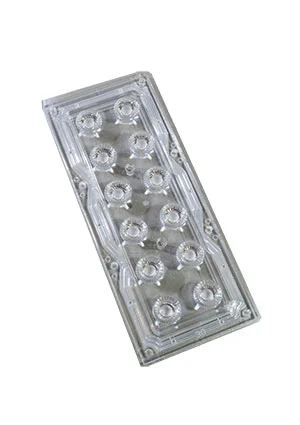 Sunlumin S01.01.01.220_IP-173X71-12-30 (FRANKLIN-12-30), линза 173x71мм, 12 LED, 30 град, для 5050, IP67, PC,