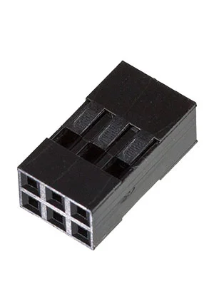 CONNFLY I-DS1071-SCB02x3, гнездо на кабель 2x3, шаг 2.54мм, без контактов