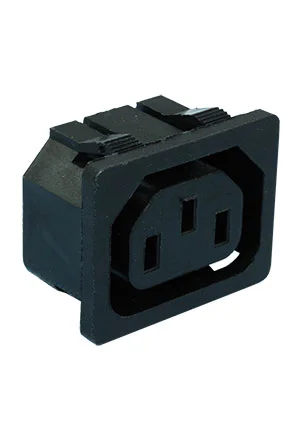KLS L-KLS1-AS-302-2, розетка сетевая 3 конт. на корпус 220В 10А (AC-6)