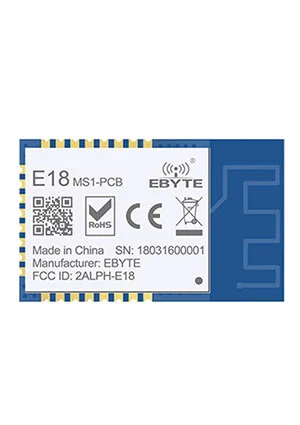 EBYTE E18-MS1-PCB, Модуль ZigBee, CC2530, 2.4GHz, UART, I/O, 0.2 км