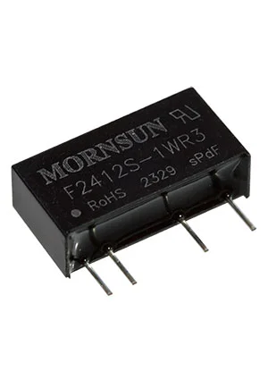 MORNSUN F2412S-1WR3, DC/DC преобразователь 1Вт вход 24В выход 12В, 3000В