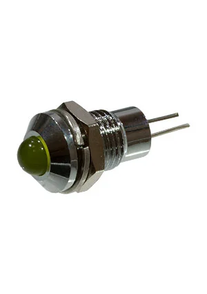 KLS L-KLS9-IL-M8-02A-5MM-Y, Светодиод с держателем желтый D=10.0мм M8 (аналог для L-610Y)