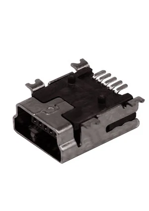 KLS L-KLS1-229-5FB-B-R, miniUSB B, розетка угловая на плату 5 контактов SMT