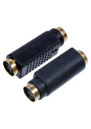 Без товарного знака 2-320G, переходник MINI DIN 4 pin(S-VHS)гнездо - MINI DIN 4 pin(S-VHS)гнездо пластик