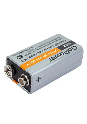 GoPower Батарейка Крона 6F22 Shrink 1 Heavy Duty 9В