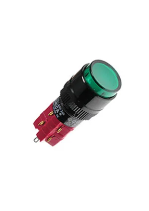 DECA D16LAR1-2ABGG, кнопка с фиксацией и подсветкой неон 250В 5А