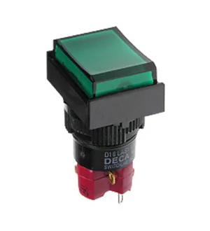 DECA D16LMT1-1ABKG, кнопка без фикс. 250В/5А, LED подсветка 24В