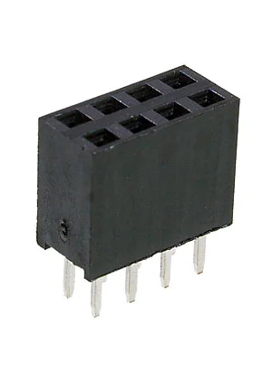 KLS PBD-8, гнездо на плату шаг 2.54мм 2x4 прям. (L-KLS1-208-2-08-S)