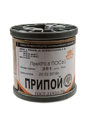 ПМП Припой ПОС61 ПРВ 0.8мм катушка 1кг