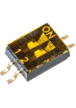 Gangyuan BMHP02S-CG-3FR-M-NK, = DHN-02-T-V-T/R DIP переключатель 2 поз. SMD 1.27мм (=NHDS-02)