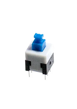 Gangyuan PB22E08431-0506, = MPS-800-G кнопка с фиксацией 8мм 30В 0.1A (B170G) 8*8mm, blue   stem, white cover