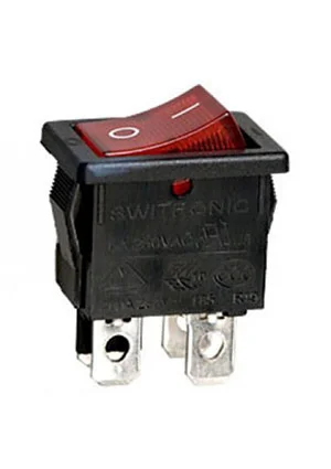 Gangyuan RS601D1A-201N011R1B-3A, = R19-20IBRBT2-G; = B1151 SWR45 переключатель клавишный ON-OFF 250В 6A с кра