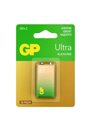 GP Batteries GP 1604AUA21-5CRSBC1, Батарейка Крона 1 шт. на блистере Ultra Alkaline G-Tech 9В