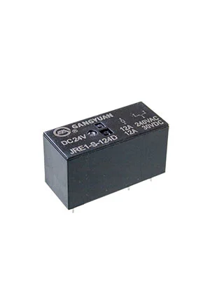 Gangyuan GY2J-JRE-24V, реле 1FormC 24В/12A, 240В (=405280240000, 507-1CH-F-C 24VDC,  845H-1C-C 24VDC)
