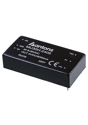 ANTONS POWER MU30H-2412, =TEN 30-2412WIN;  DC-DC преобразователь вход 24В выход 12В 2.5A 30Вт 6-Pin