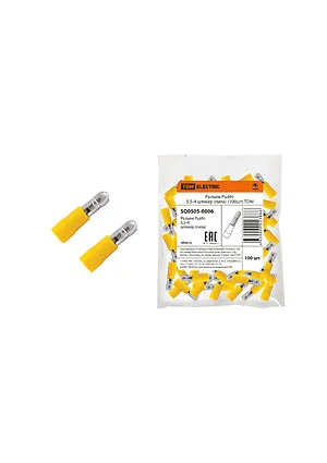 TDM electric SQ0505-0006, РшИп 5,5-4 штекер (папа) желтый на провод 6мм2
