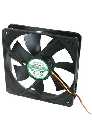 EVERCOOL EC12025M12SA, Вентилятор 12В 120х120х25мм подшипник скольжения 2300 об/мин (3pin) + крепеж