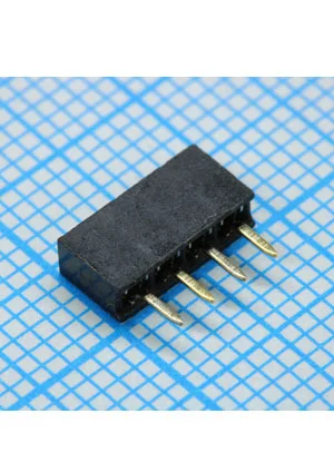 CONNFLY DS1026-01-1x4S8BV, гнездо на плату 1 ряд шаг 2мм 4 контакта PBS2-04