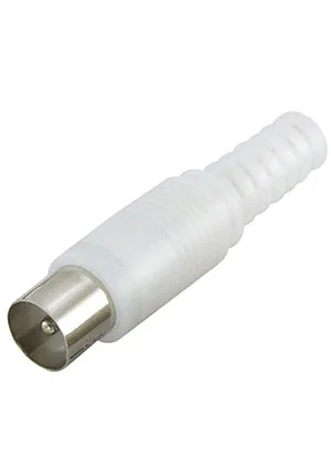 TDM electric SQ1809-0011, гнездо антенное ТВ пластик без пайки белое