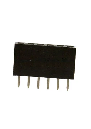 KLS PBS-6, гнездо на плату шаг 2.54мм 1x6 прям. (L-KLS1-208-1-06-S)