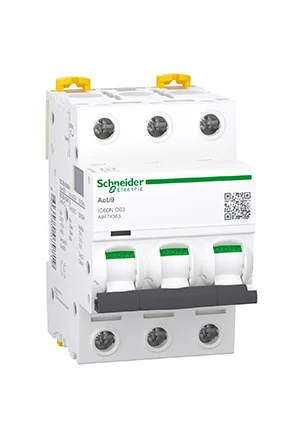 Schneider A9F74363, Автоматический выключатель ACTI9 iC60N 3P 63А С  6кА