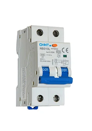 CHINT 660002, Диф. автомат NB310L 2P 16A 30mA, тип A, х-ка B, 6kA