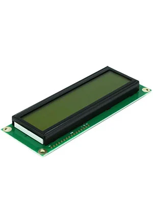 WINSTAR WH1602L1-YYK-CT#, ЖКИ символьный, 16х2, подсв. Ж-З, инд. Ж-З на плате 122х44 5В -20+70