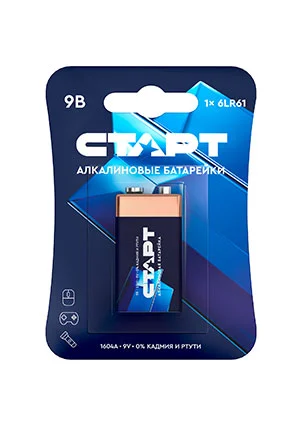 Старт 6LR61-BL1 BLUE, батарейка крона 9В, 1 шт