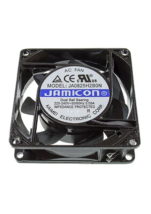 JAMICON JA0825H2B0N-T, вентилятор 220В клеммы 80х80х25мм подшипник качения