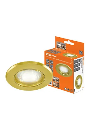TDM Electric SQ0359-0021, Светильник встраиваемый СВ 01-01 MR16 50Вт G5.3 золото