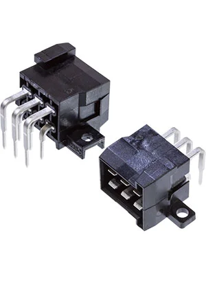 TE Connectivity 828801-2, Разъем на плату правоугольный, позиций 6, Pin (Male)